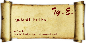 Tyukodi Erika névjegykártya
